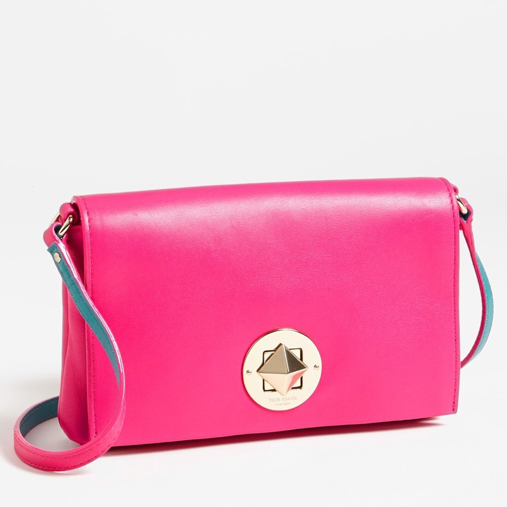 Kate Spade hot pink leather crossbody bag